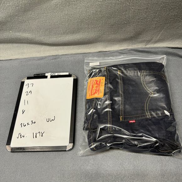 Levi's 541 Jeans Mens 36x30 (37x29 ACTUAL) Athletic Taper Blue Denim Indigo Dark - Picture 9 of 9